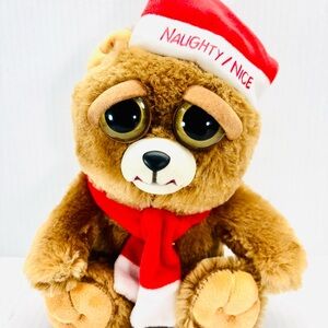 Feisty Pets Santa Bear Ebenezer Claws Stuffed 8" Plush Toy Christmas